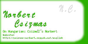 norbert csizmas business card